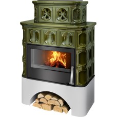 Kachlová kamna ABX Karelie P zelená výměník 10,5kW